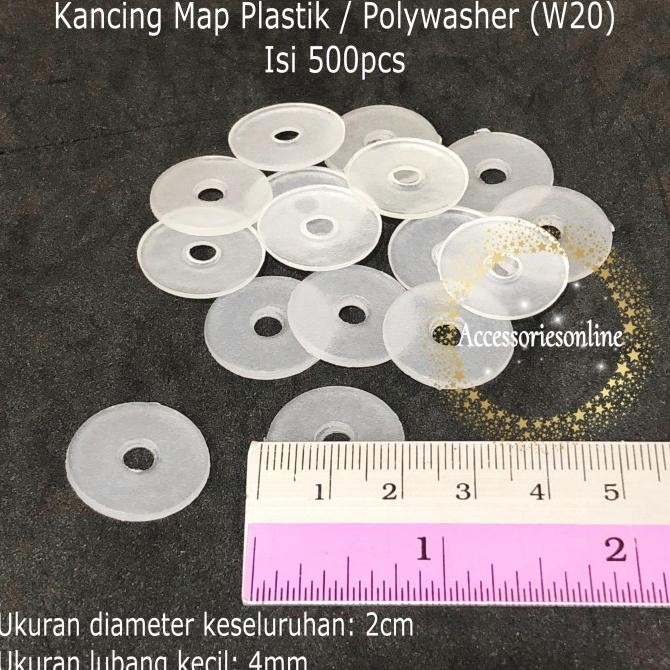 

new !!! w20 kancing map polywasher - 500 pcs murah