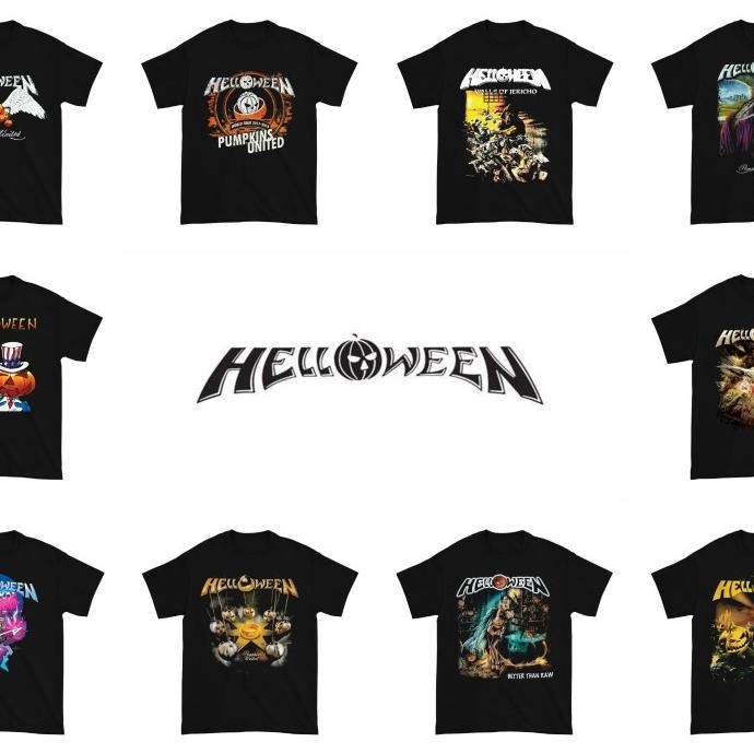 new  Kaos Helloween Band Music / Kaos Band Helloween / Baju Helloween Band Music / Baju Band Hellowe
