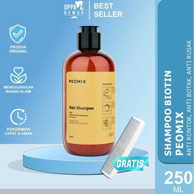 TERBARU - Shampoo Peomix Biotin Perawatan Rambut Hair Treatment