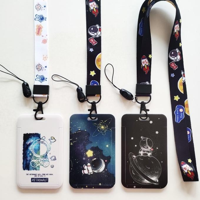 

new !!! ID Card Holder Name Tag Lanyard / Kalung Kartu Astronaut Space Nasa 3 murah