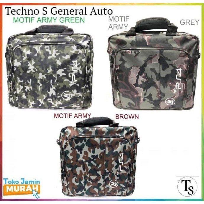 Tas PS4 Army / Tas Travel Carry Sling Bag Sony PS4 Slim Pro Fat murah