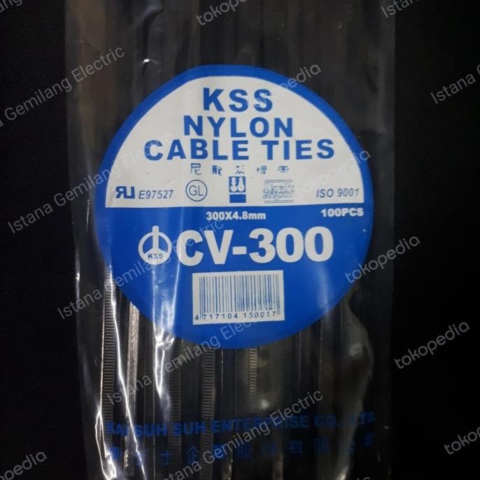 

new !!! KABLE TIES CV-300/ 30CM X 4,8MM -HITAM KSS murah