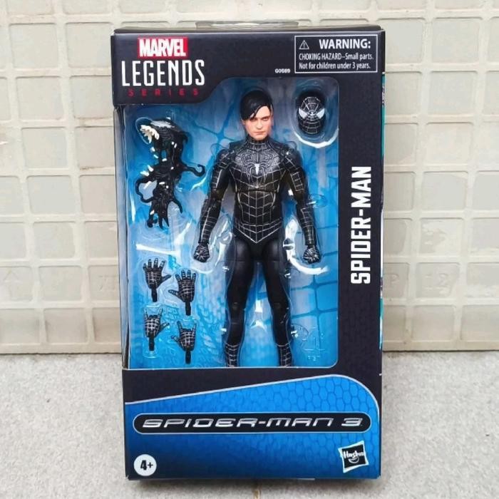 Hasbro Marvel Legends Spiderman 3 Symbiote Peter Parker Emo Black Suit Tobey Maguire Spider-Man No W