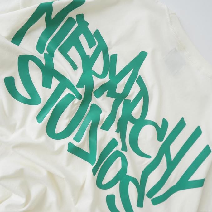 new  Hierarchy Studios - Graffiti Wide Logo Oversized T-Shirt White murah