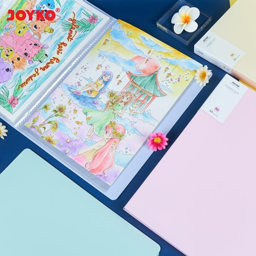 

FUZ-611 Of14 Joyko Document Keeper Clear Holder A4 20 Pocket / Map File Dokumen Folder Warna Pastel Murah Berkualitas Terlaris Premium