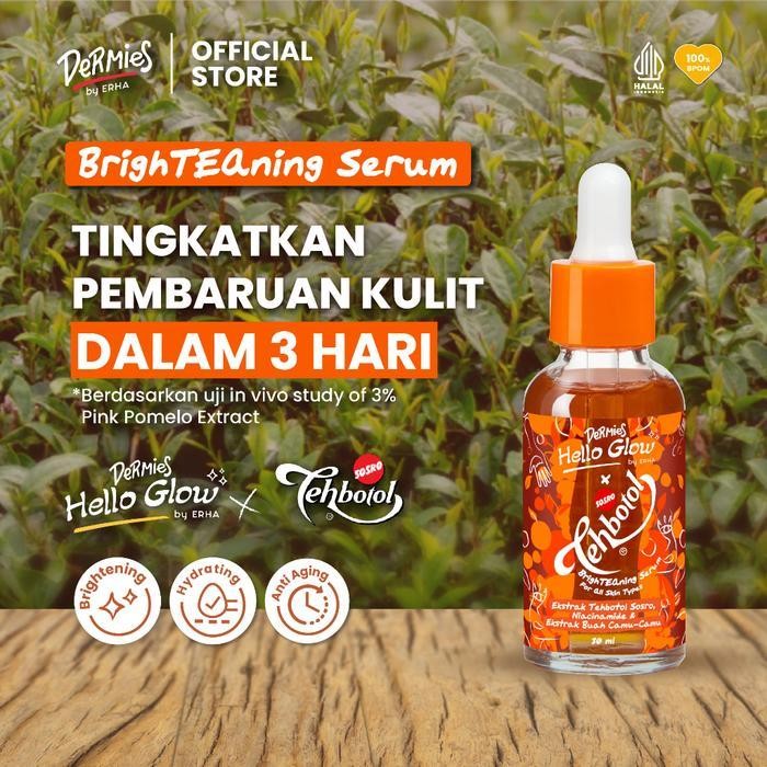 Dermies Hello Glow Brighteaning Serum Ft Sosro 30Ml - Serum Mencerahkan Wajah