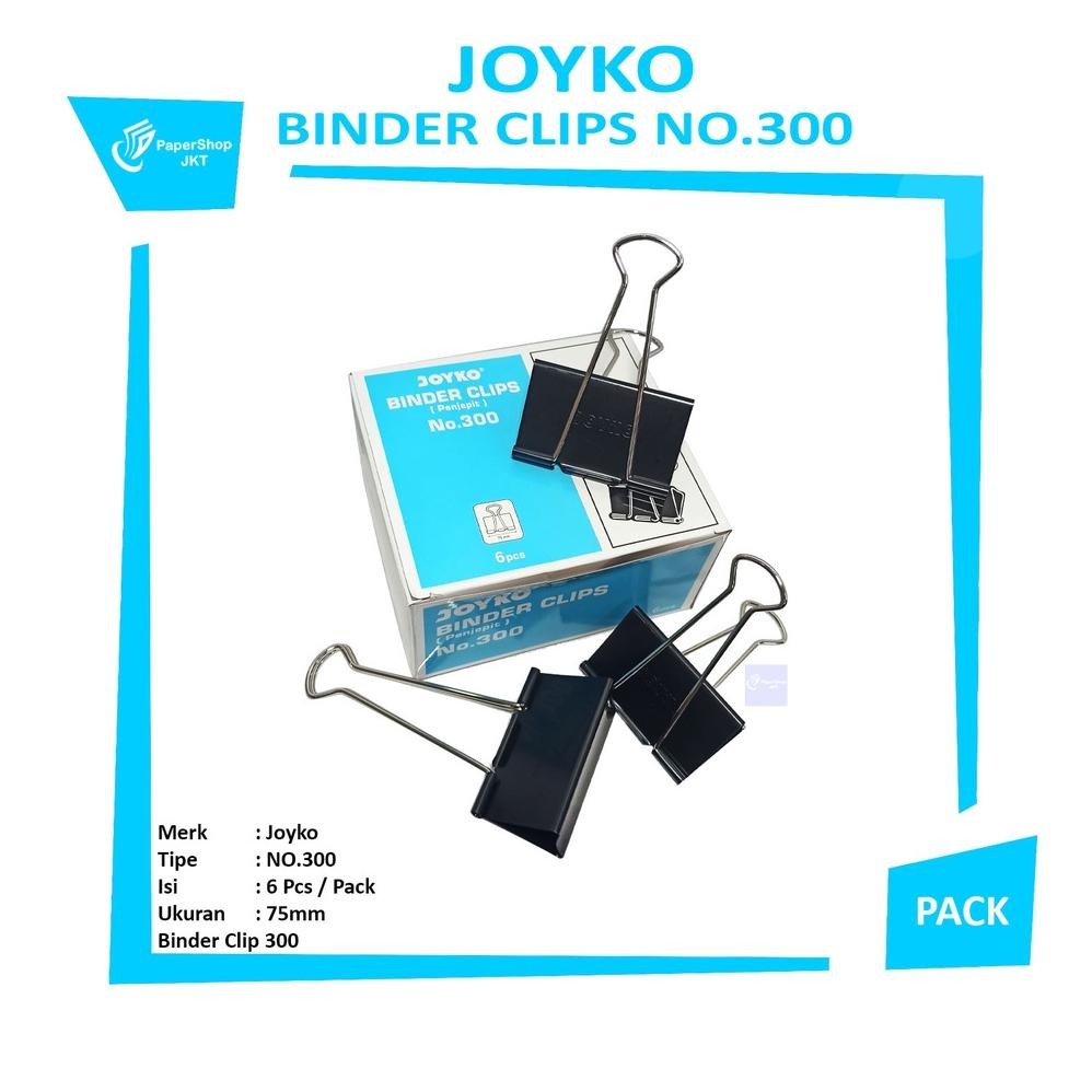 

terlaris joyko - binder clip no.300 - penjepit kertas - pack murah