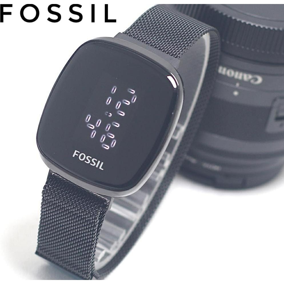 JAM TANGAN FASHION WANITA FOSSIL LED TOUCH SCREAN TALI RANTAI PASIR MAGNET STAINLESS STEEL