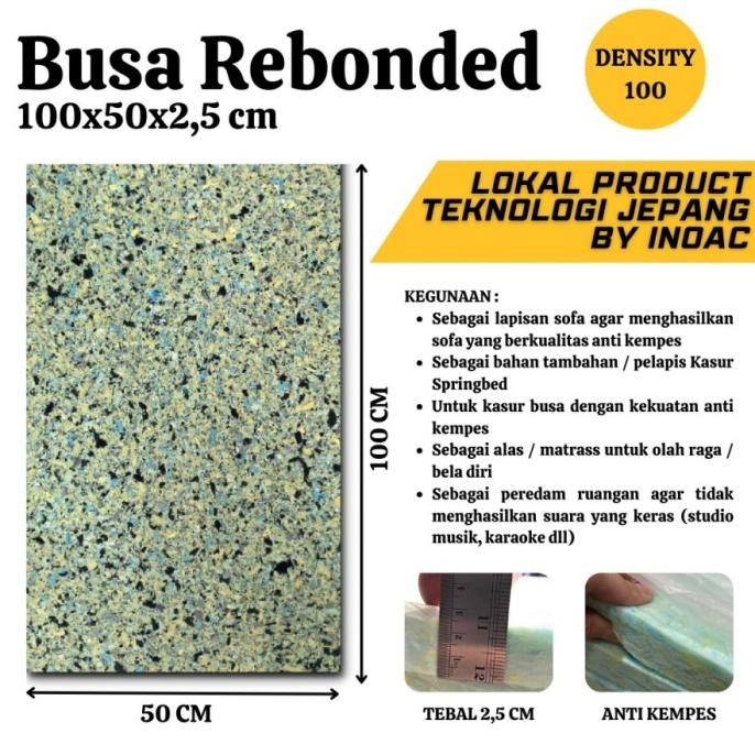 Busa Rebounded Rebonit Density 100 - Busa Rebonit Padat 100x50x2,5 CM