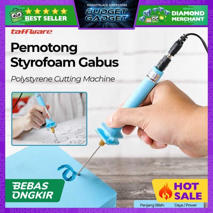 

Taffware Pemotong Styrofoam Gabus Polystyrene Cutting Machine 10cm 30W
