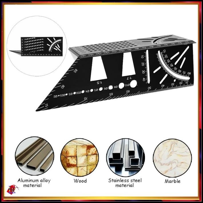 

Penggaris Siku Derajat 3D Angle Protractor Aluminium Speed Square