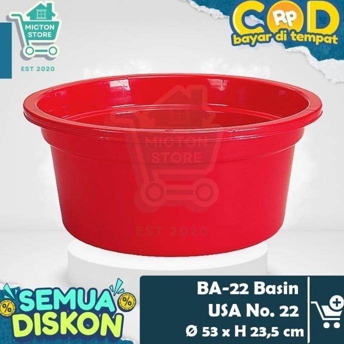 MICTON Lion Star BA-22 Basin USA No. 22 Baskom Air Jumbo Besar Cuci Baju Kamar Mandi WC Bak Mandi Em