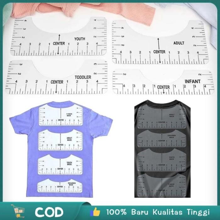

8Pcs T-Shirt Ruler Penggaris Sablon Dtf T-Shirt Alignment Tool Alat Penggaris