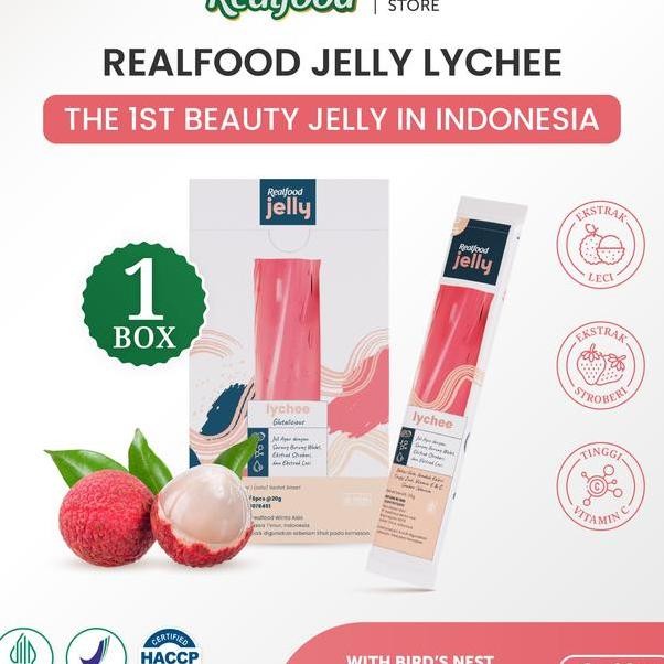 

Realfood Jelly Lychee Glutaliciou Arang Burung Walet Dengan Lglutation Vitan C Dan Etra Buah Leci 6 Pc
