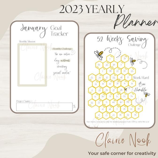

Clairie Nook Yearly Planner 2023 / Jurnal / Journal / Diary Planner