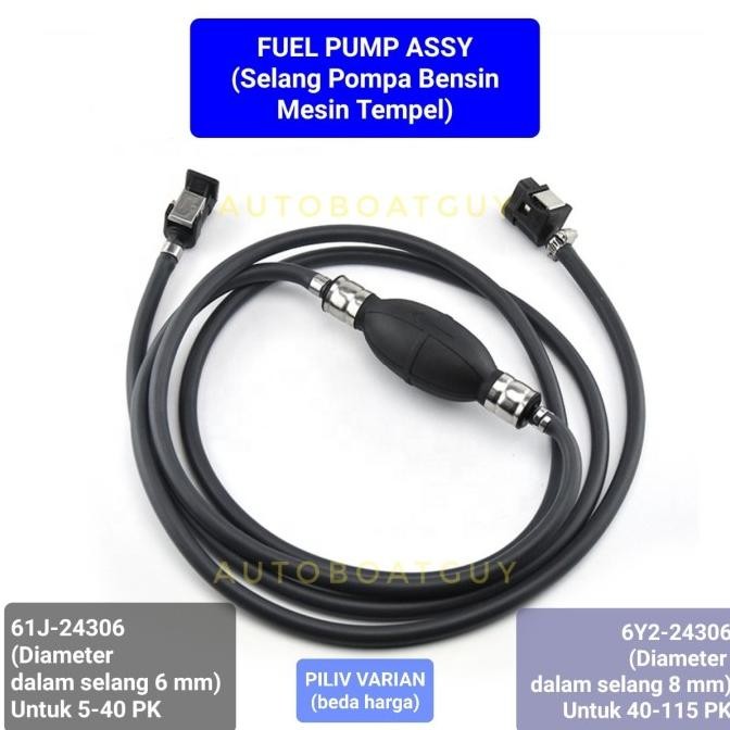 Ready stock] OEM Selang Mesin Tempel Outboard Motor Fuel Primary Pump Yamaha Parsun