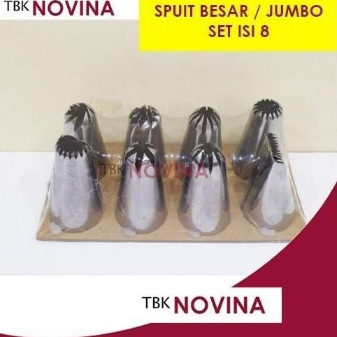 Terbaru Spuit Besar Set Isi 8 / Spuit Jumbo / Spuit Stainless