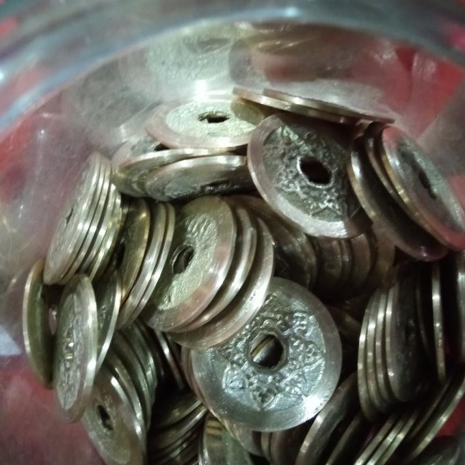 =====] Pis bolong pancadatu kuningan Eceran