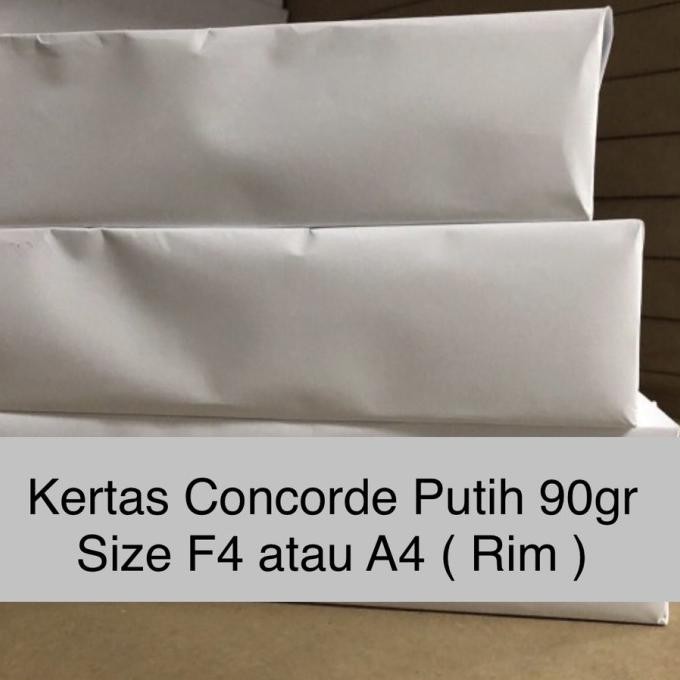 

BEBAS ONGKIR - Kertas Concorde Putih 90 gr ( F4 / rim )