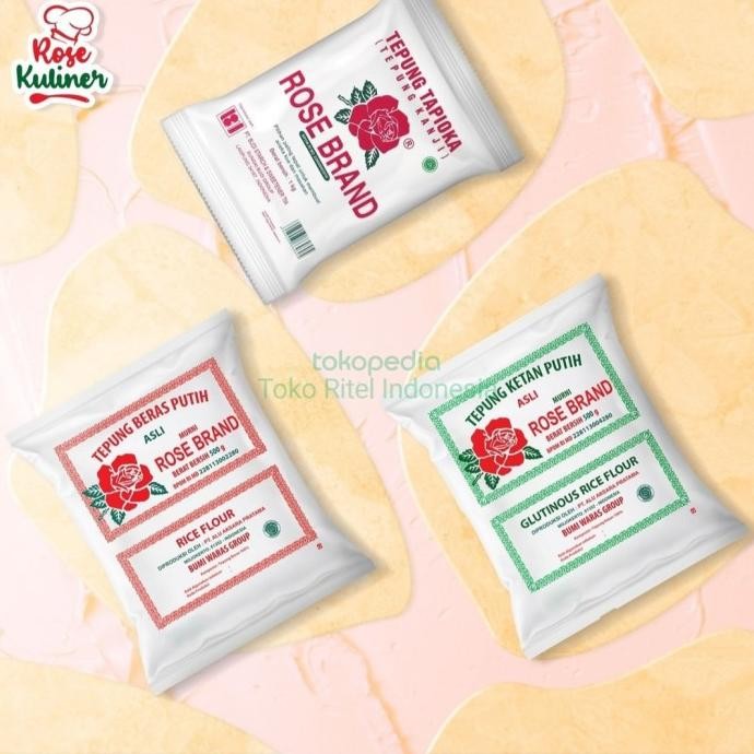 

Terlaris Tepung Beras Rose Brand 500Gr|Tepung Beras Putih Asli|Rosebrand 250Gr