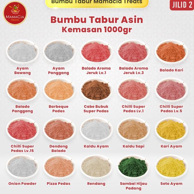 

Terbaru (1 KG) Bumbu Tabur Bubuk Premium Keripik Kentang Lidi Ayam Jilid 2
