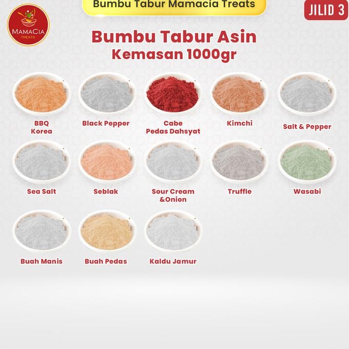 

Terbaru (1 KG) Bumbu Tabur Bubuk Premium Keripik Kentang Lidi Ayam Jilid 3