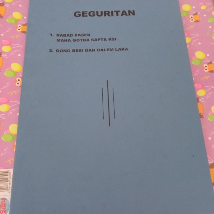 $$$$] buku Geguritan Babad Pasek dan Gong Besi dalem Laka