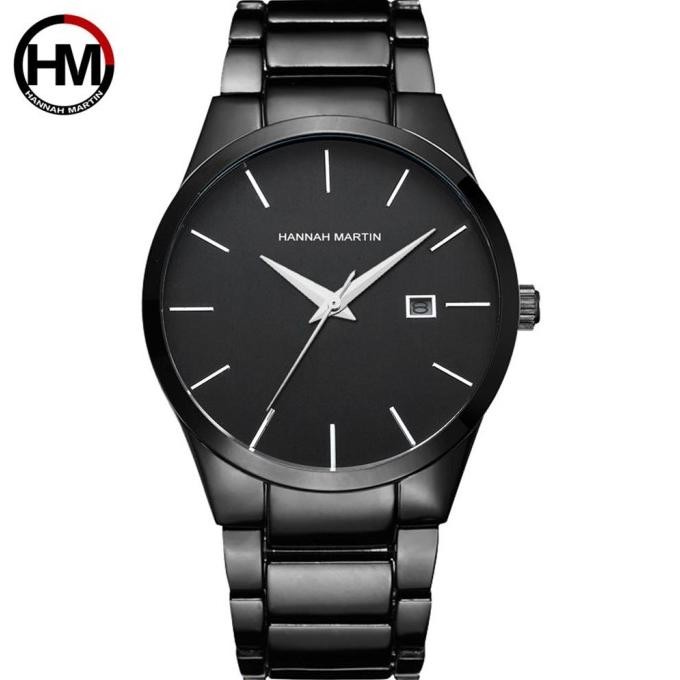 Hannah Martin Jam Tangan Pria Analog Date 17551 Stainless Steel