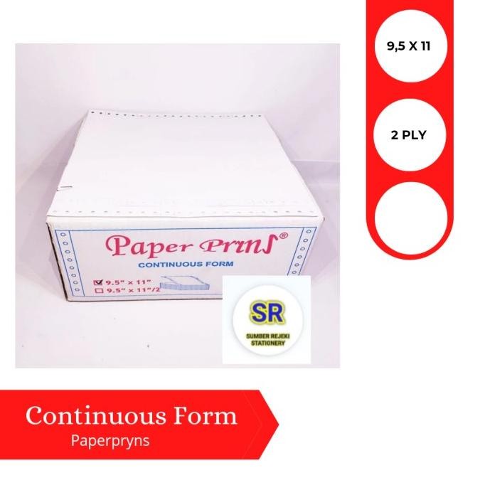 

BEBAS ONGKIR - PAPERPRYNS CONTINUOUS FORM ( 9,5 X 11 ) 2 PLY