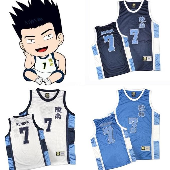 JERSEY BAJU BASKET SLAM DUNK ANIME RYONAN HIGH SCHOOL 7 AKIRA SENDOH
