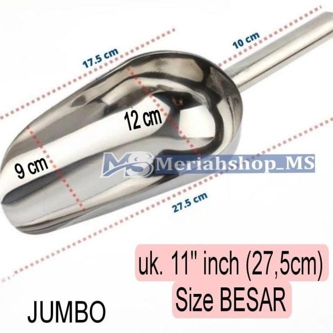 

Terlaris Sekop Skop Es Batu Jumbo 11Inch & 10" Inch Sendok Takar Beras Tepung