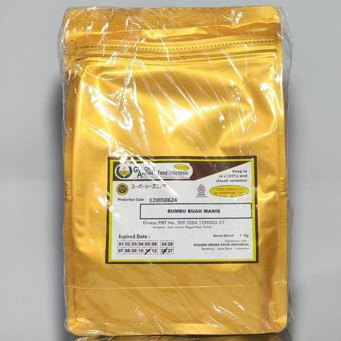 

Terbaru Bumbu Tabur 1 Kg Rasa Bumbu Buah Manis - Cocok Untuk Rujak Buah Jambu Kristal, Aneka Snack, Penambah Rasa Aneka Makanan Dll, Enak Dan Halal. Kemasan Alumunium Zip Lock.