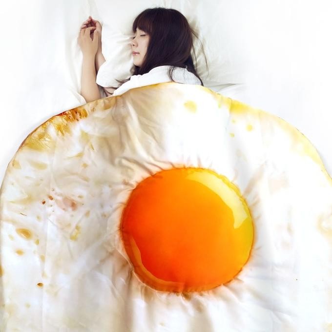 Selimut Dewasa Telur Ceplok atau Telor Mata Sapi MURAH