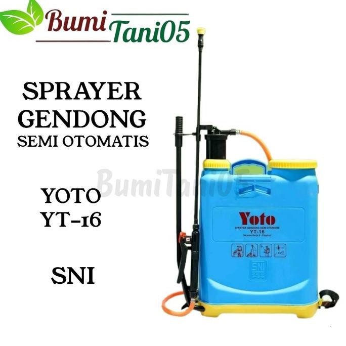 Sprayer Manual Yoto Yt-16 Hand Knapsak Tangki Gendong 16 Liter New Stok