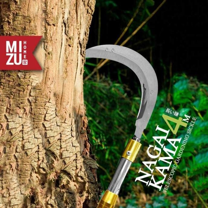 Mizu Nagai Kama Telescopic Sickle Pisau Sabit Panjang Potong Rumput New Stok