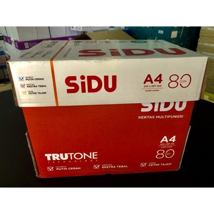 

Hvs A4 80 gr , Sinar Dunia ( SIDU ) / box