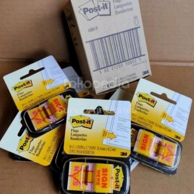 

TERBARU - sticky note/sign here 3M 680-9 original harga 1 box isi 12pcs
