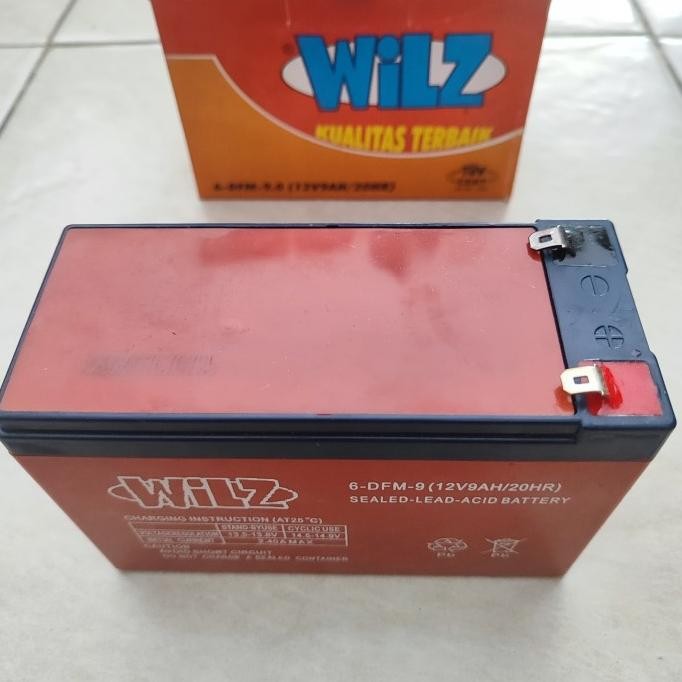 Aki Accu Battery Baterai Sprayer Hama Elektrik 12 V 9 A Ah Ampere Wilz New Stok