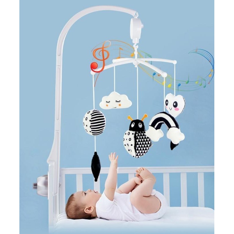 CONTRAST CRIB MUSICAL | Baby Box Musical Crib | Musik Box Bayi