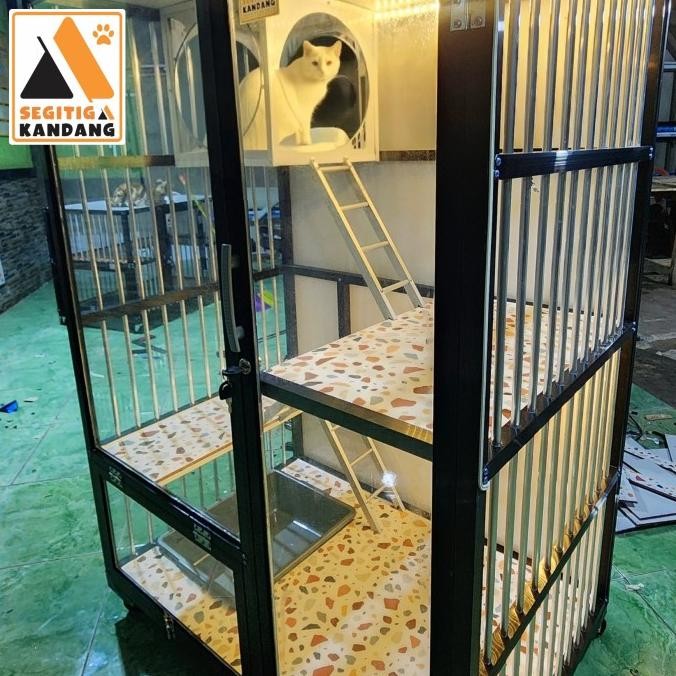 Kandang Kucing Aluminium 1 Pintu Besar