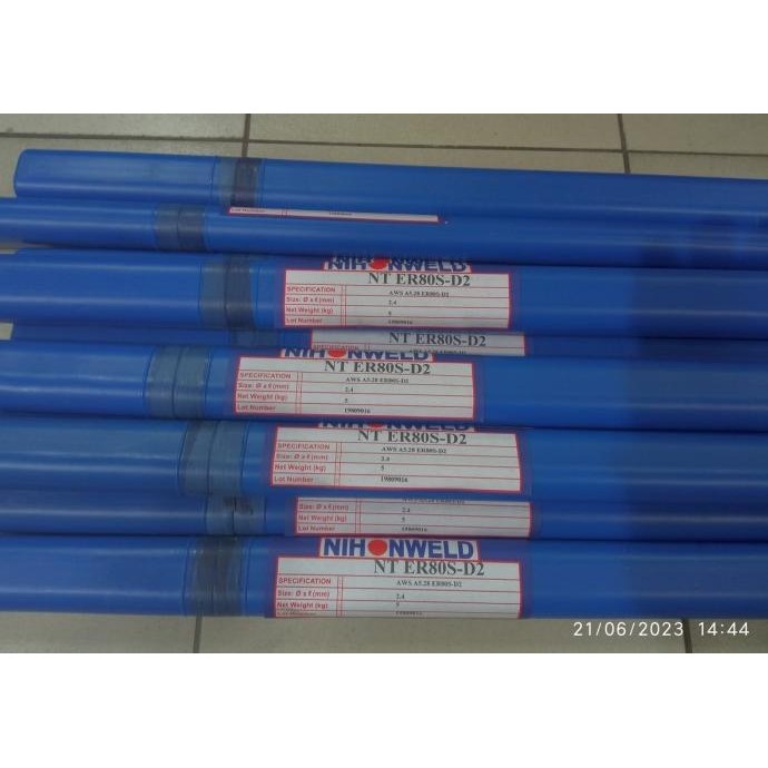 Kawat Las Nihonweld Nt-Er80S-D2 Diameter 2,4Mm - Aws Er80S-D2 New Stok