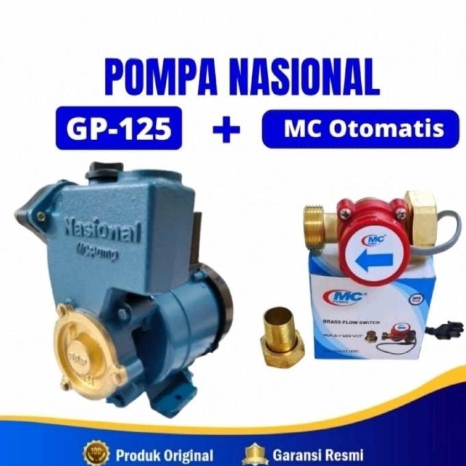 Pompa Air NASIONAL Pendorong 125watt Boster Pump