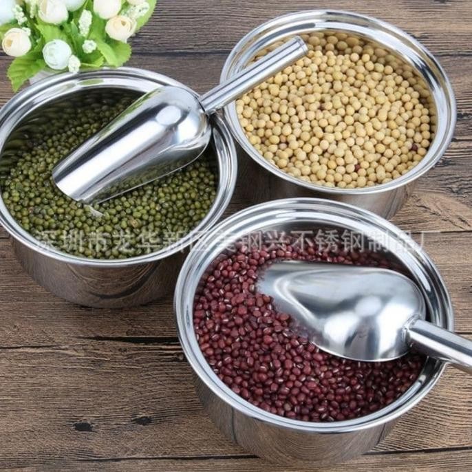 

Terlaris Sekop Es Beras Kacang Tepung Ice Skoop Stainless Steel Shovel Serokan