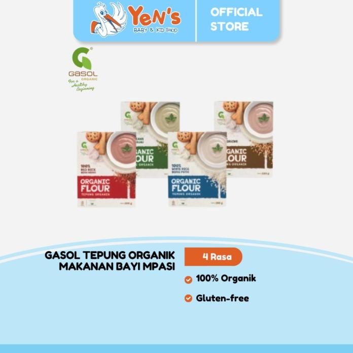 

Terlaris Gasol Tepung Organik Beras Putih, Merah, Five Grains, Dan Kacang Hijau / Makanan Bayi Mpasi 200Gr