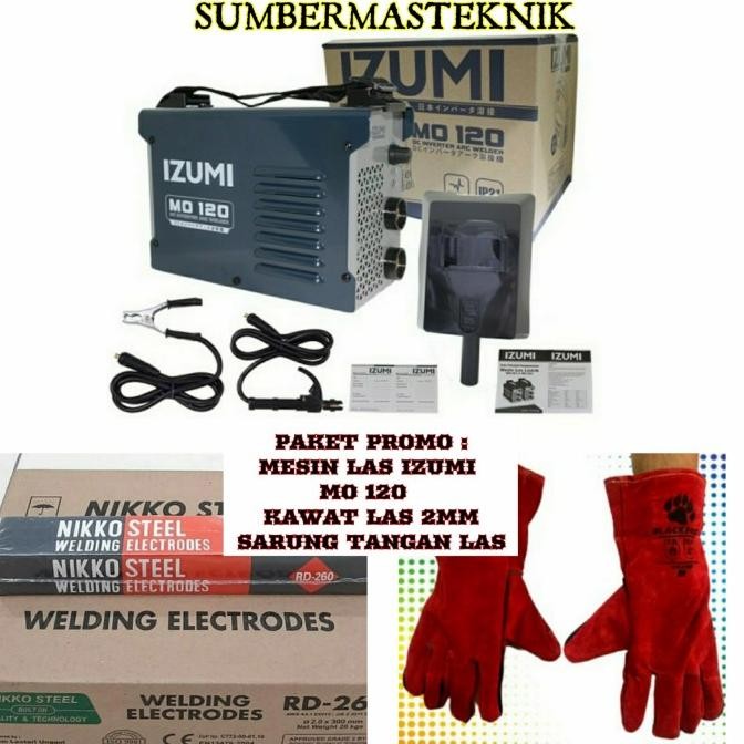 Mesin Las Travo Las Inverter Las Igbt Izumi Max Mo 120 Paket New Stok