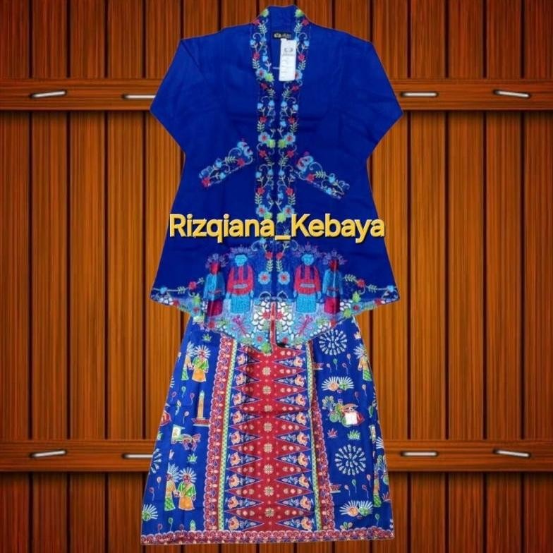 New Setelan Kebaya Encim Anak Anak Motif Ondel//Kebaya Encim Anak//Kebaya Encim Ondel//Encim Anak