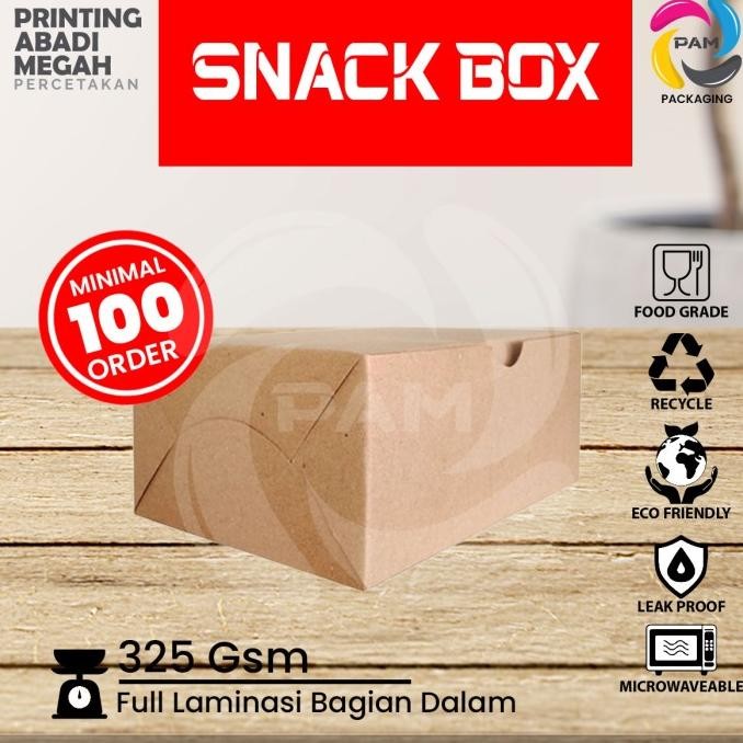 

Gojek Only Paper Snack Box Dus Kotak Makan Kraft Small 16 X 12 100 Pcs Asli