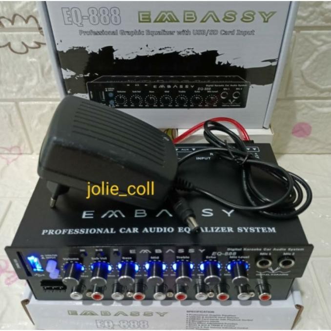 New Parametrik preamp Embassy EQ-888 Bluetooth free adaptor equalizer