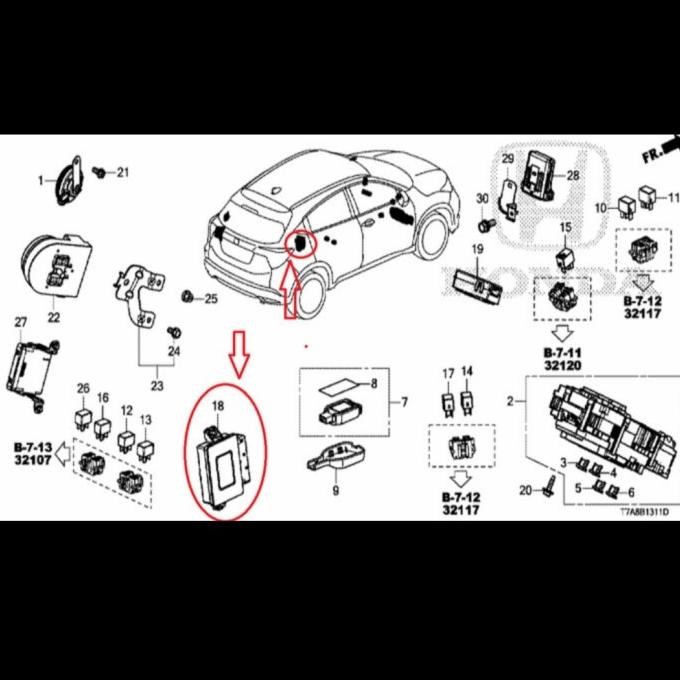 New sensor rem parkir elektrik / Electronic Parking Brake Honda HRV Ori