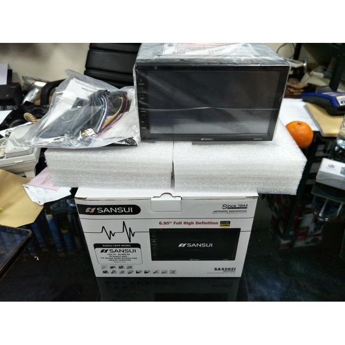 Audio Doubel Din Merek Sansui Mobil Pajero Sport